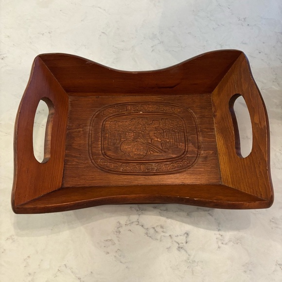 Other - Vintage Give Us This Day Our Daily Bread Wooden Tray Cottage Core Granny